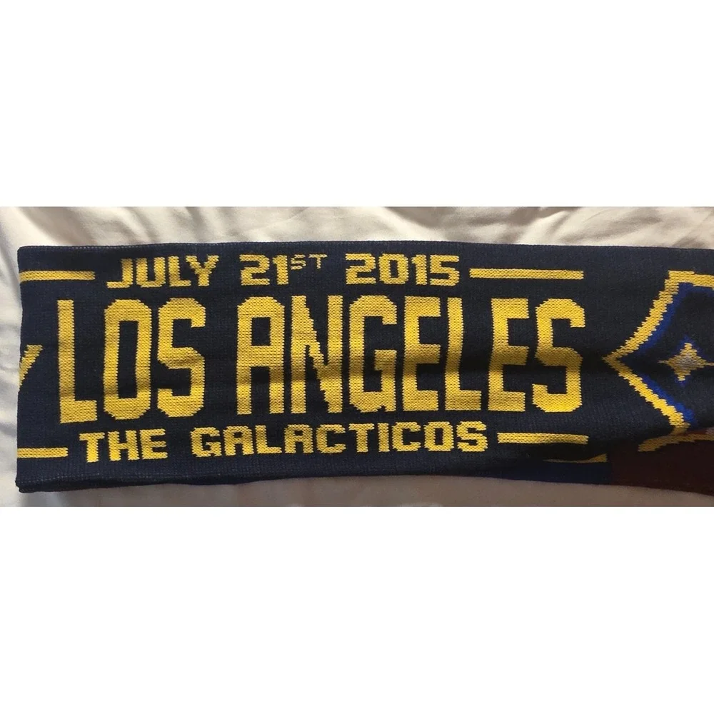 NWT FC Barcelona Los Angeles LA Galaxy Tour 2015 Soccer Pasadena Futbol Scarf